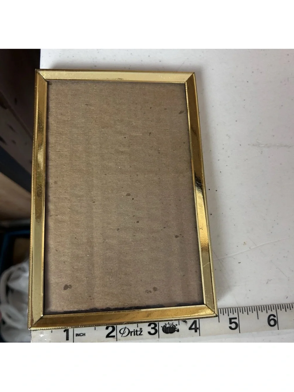 Lot of 2 Vintage Gold Metal ornate Picture Frames, 1 (4x6) And 1 (3x4) MCM